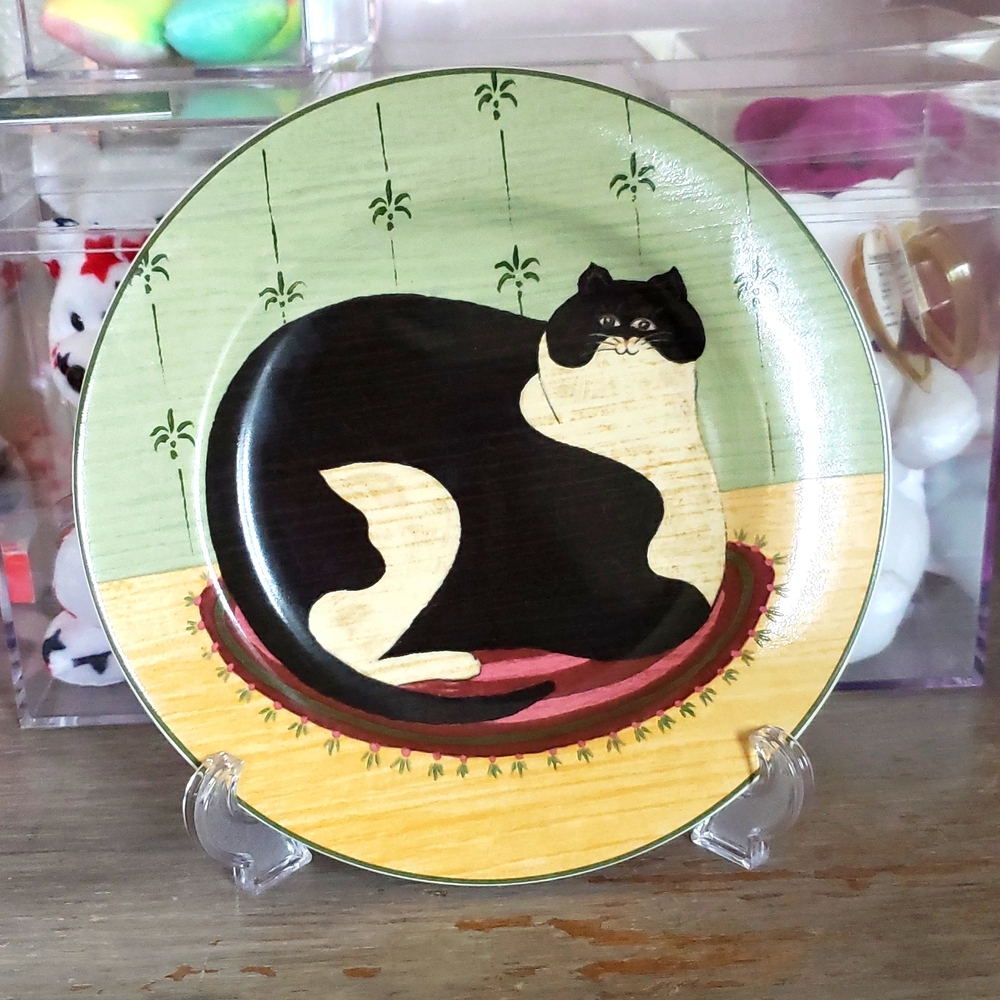 Cat Collection by Warren Kimble Sakura NY fat black and white cat